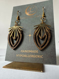 Celestial Bloom Earrings - Brown Gold