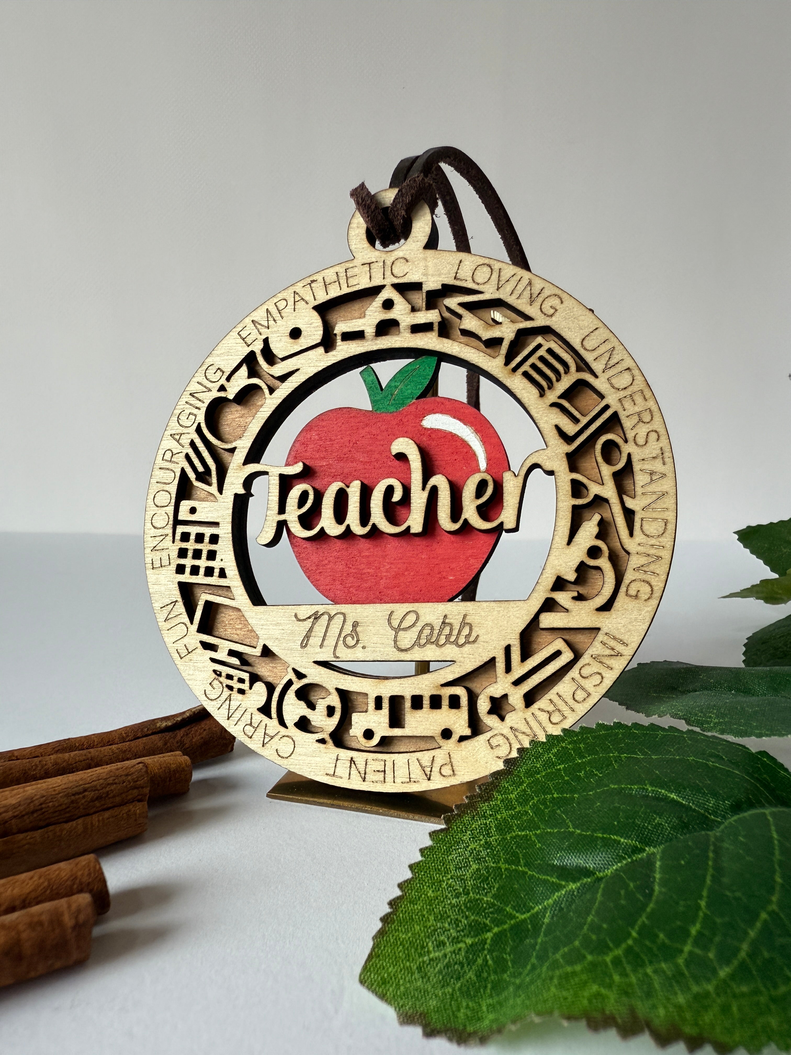 Teacher appreciation ornament - customized