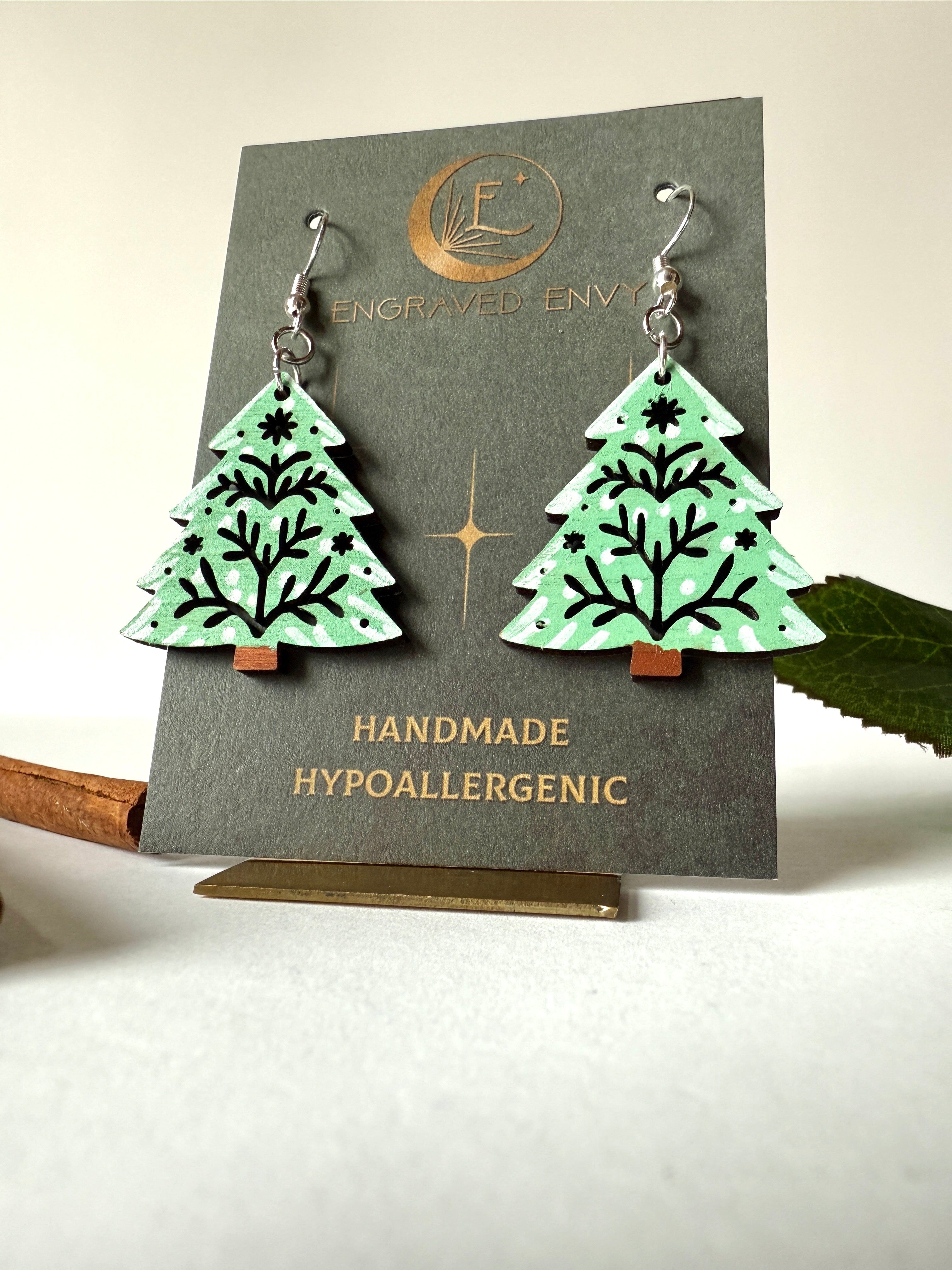 Christmas Tree Earrings - limited edition.