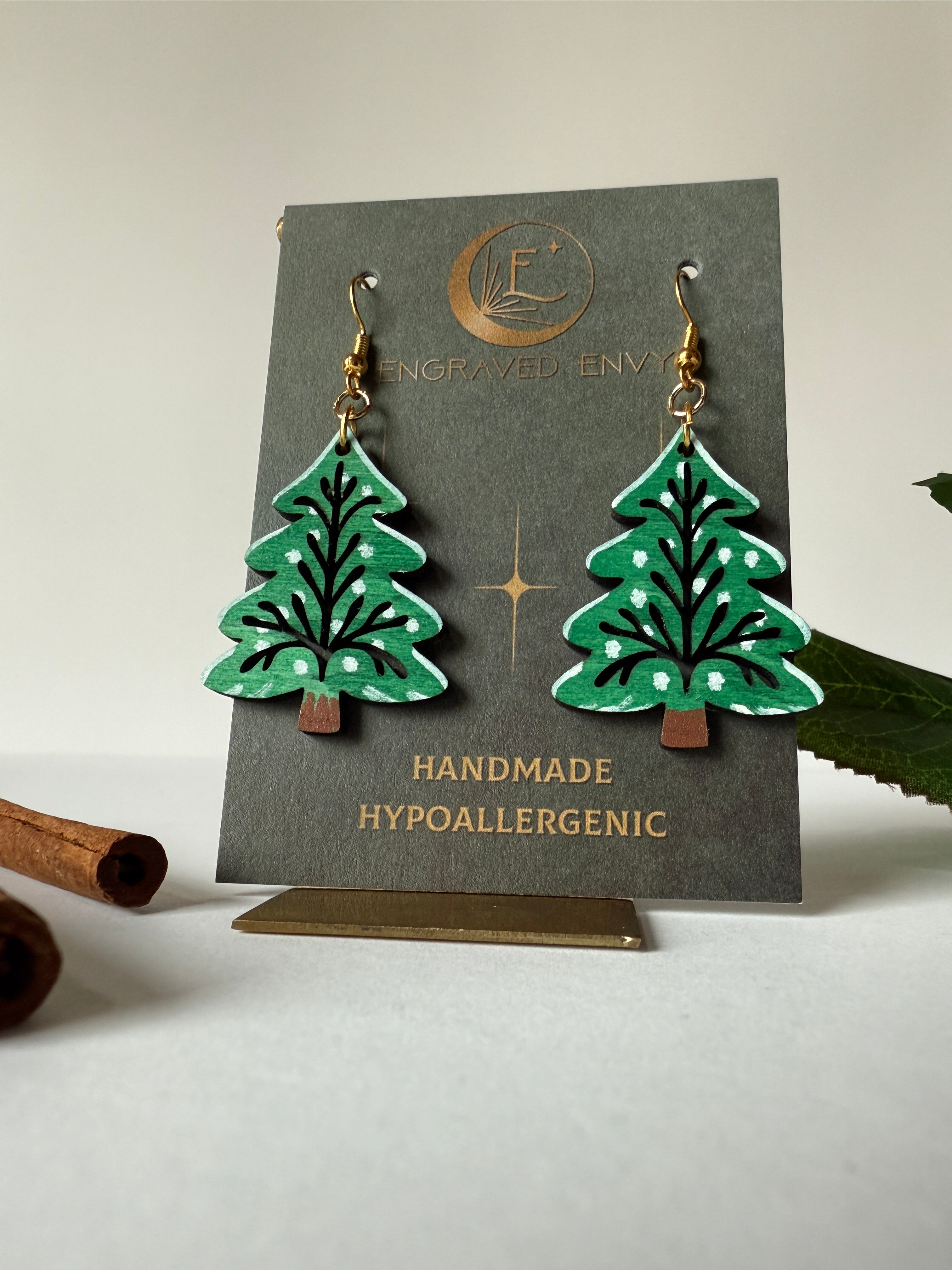 Christmas Tree Earrings - limited edition.