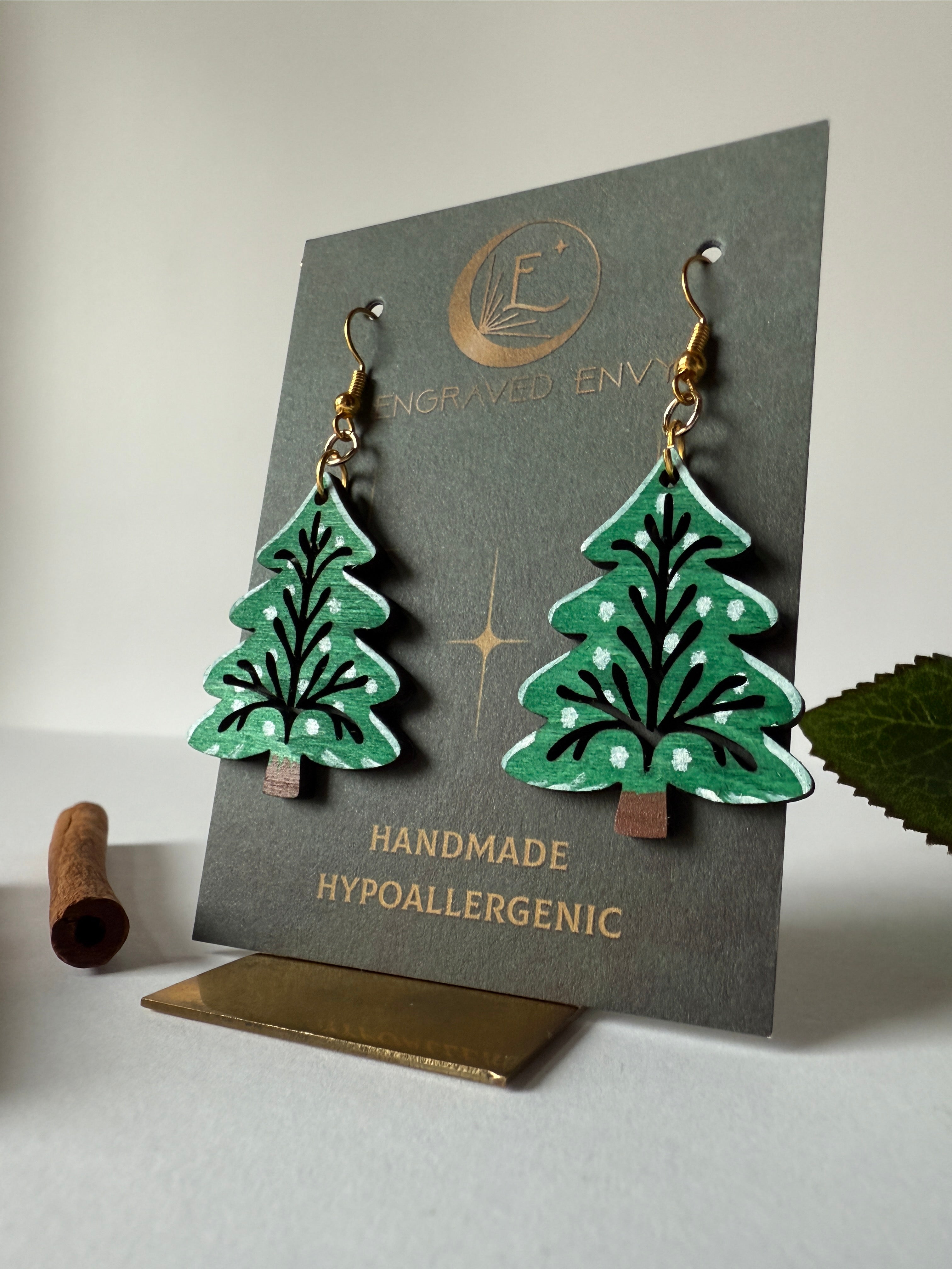 Christmas Tree Earrings - limited edition.