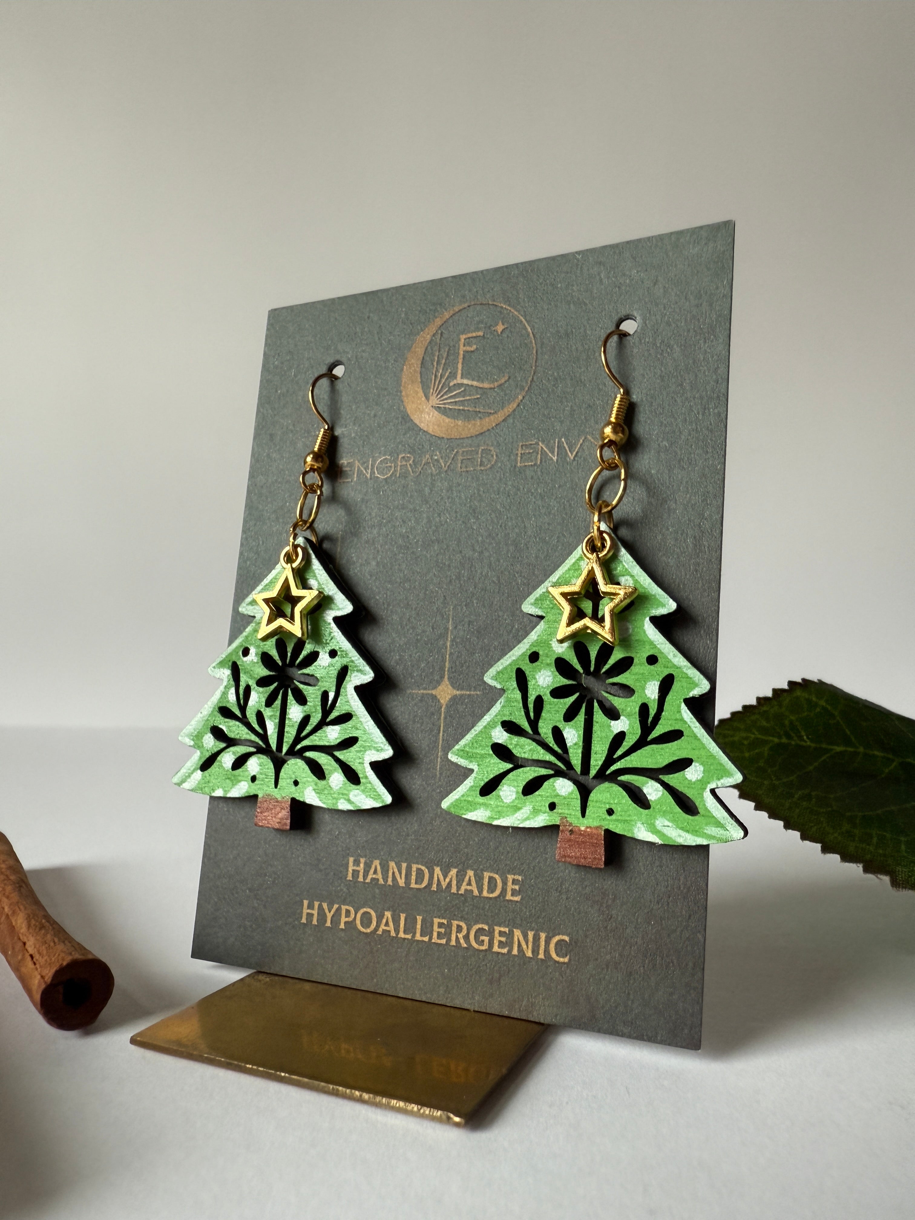 Christmas Tree Earrings - limited edition.