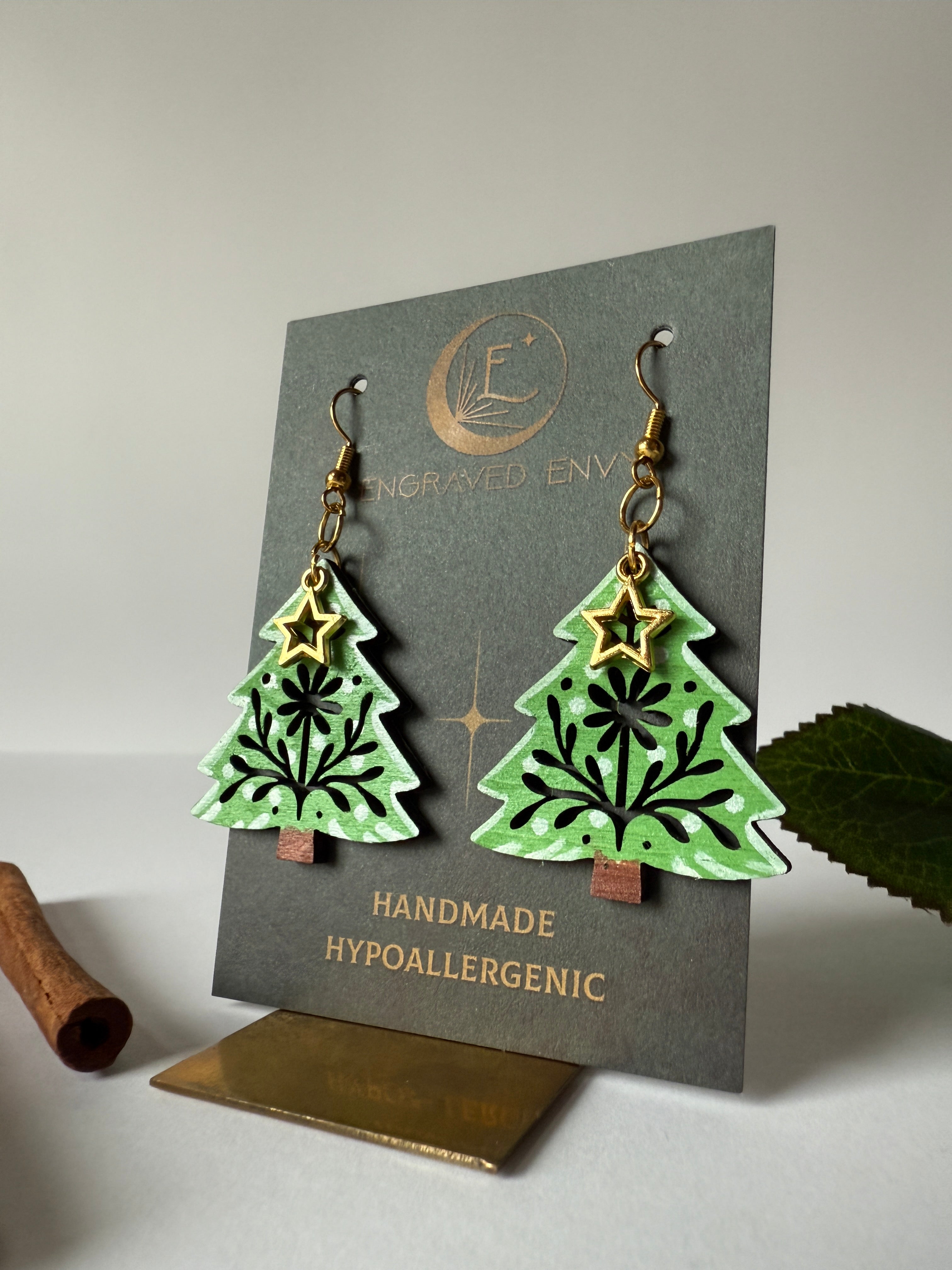 Christmas Tree Earrings - limited edition.